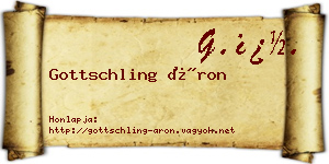 Gottschling Áron névjegykártya